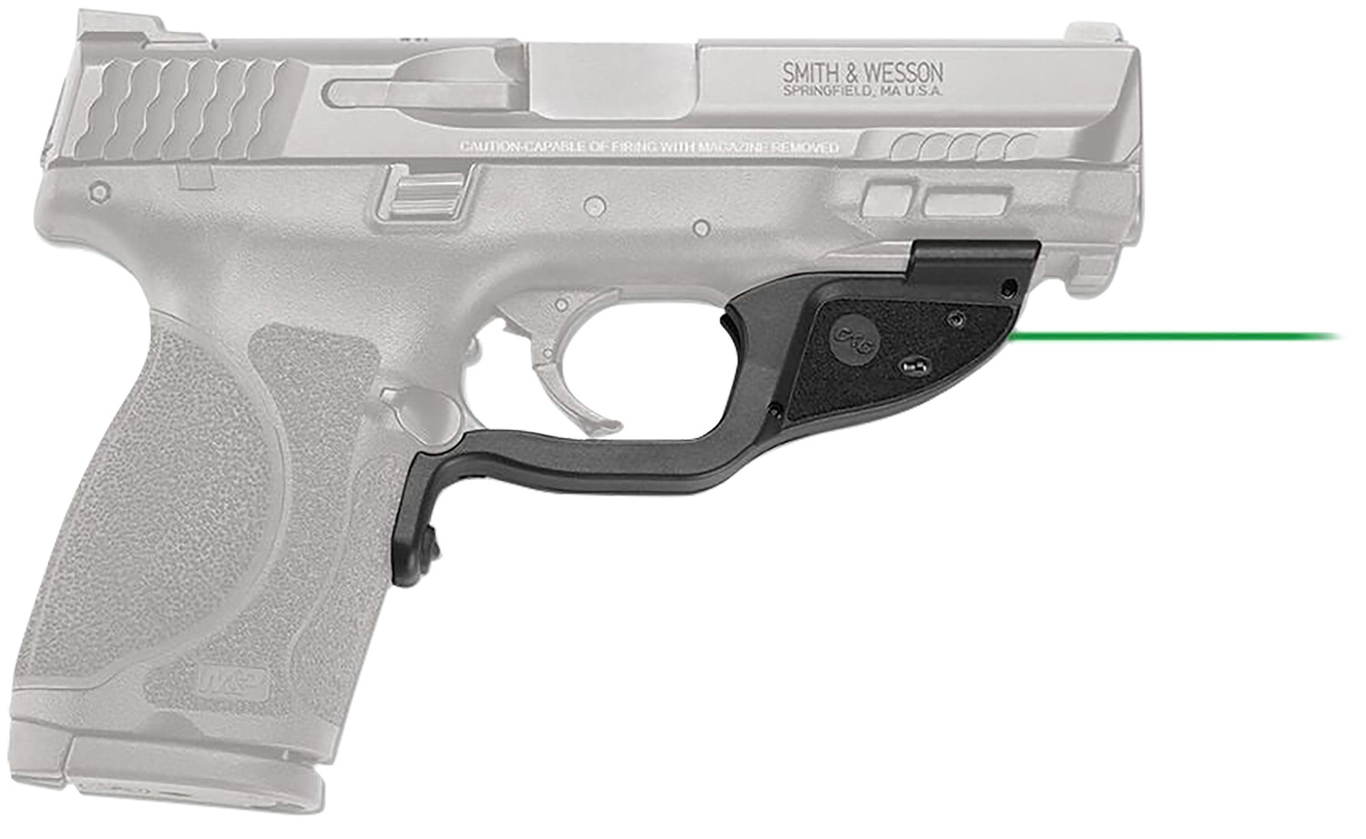 Crimson Trace 0174501 Laserguard Fits S&W M&P M2.0, Green Laser Black Polymer, Trigger Guard Mount