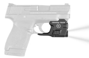 Crimson Trace 0182501 Lightguard  Polymer S&W M&P Shield/Shield Plus/M2.0 Shield, 110 Lumens White LED, Trigger Guard Mount
