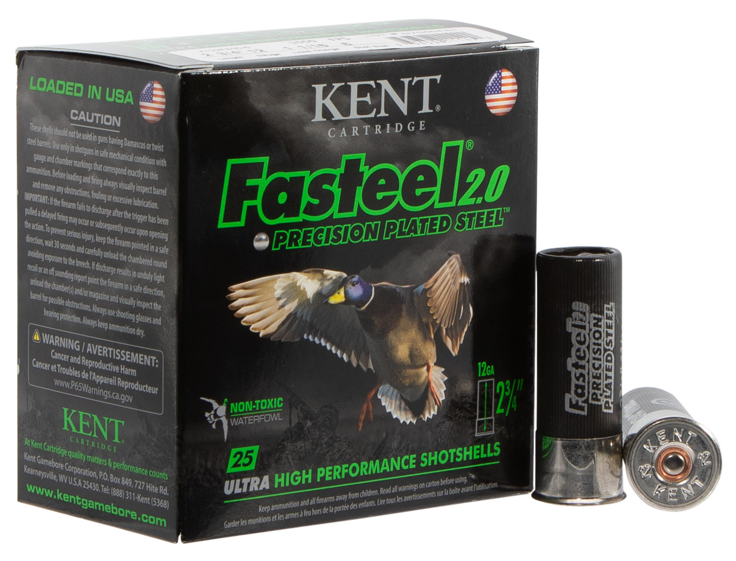 Kent Cartridge K122FS306 Fasteel 2.0 12 Gauge 2.75" 1 1/16 oz 6 Shot 25 Per Box/ 10 Case