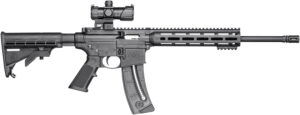 Smith & Wesson 12722 M&P15 Sport OR 22 LR 25+1 16.50" Matte Black Barrel, Optic Ready w/Red & Green Dot Optic Receiver, Black 6 Position Stock