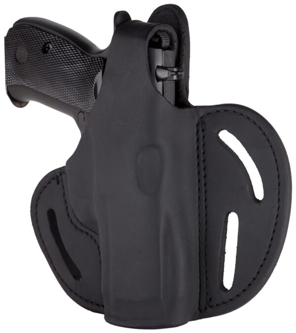 1791 Gunleather BHX3SBLR BHX OWB Size 03 Stealth Black Leather Belt Slide Compatible w/Glock/S&W M&P Shield Right Hand