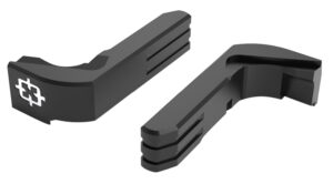 Cross Armory CRGMCBK Mag Catch Extended Compatible w/Glock Gen1-3/P80 Black Anodized Aluminum