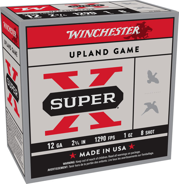 Winchester Ammo XU128 Super X Game Load 12 Gauge 2.75" 1oz 8Shot 25 Per Box/10 Case