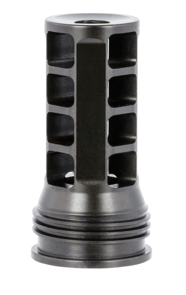 Huxwrx 1574 QD 762 Muzzle Brake Black with 5/8"-24 tpi Threads, 2.30" OAL & 1.20" Diameter for 30 Cal AR-Platform