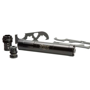 GRIFFIN ARMAMENT GABUSH46-W Bushwacker 46 Modular Multi-Caliber 1.50" Black 17-4 Stainless Steel 5/8"-24 tpi