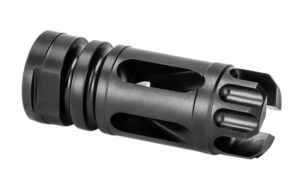 Griffin Armament XHP556FC Gate-LOK Flash Comp Black Nitride 17-4 Stainless Steel with 1/2"-28 tpi Threads, 2.21" OAL & .863" Diameter for 5.56x45mm NATO  M4SD, M4SDK, M4SD2 & 30SD Series Silencers