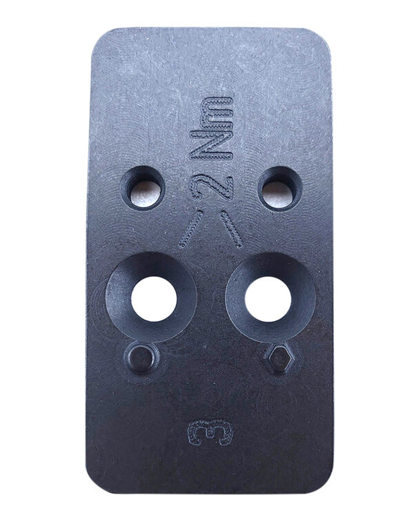 HK 50254263 Optic Plate #3 Black, Steel Fits HK VP9 OR C-More STS2 Pattern Footprint Mount