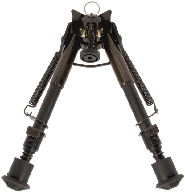 Allen 2207 Bozeman Rifle Bipod Black Aluminum w/Sling Swivel Stud Mount, Rubber Feet & 6-9" Vertical Adjustment