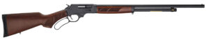Henry H018G410 Side Gate  Full Size 410 Bore Lever 2.50" 6+1 24" Blued Steel Barrel, Blued Drilled & Tapped Steel Receiver, Fixed American Walnut Wood Stock, Right Hand