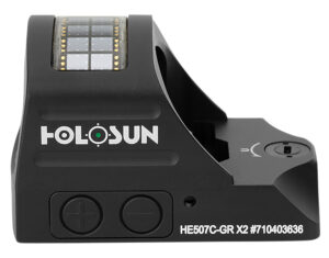 Holosun HE507CGRX2 507 Black Anodized 1 x 0.63" x 0.91" 2 MOA Green Dot/32 MOA Circle Multi Reticle