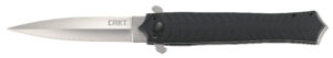 CRKT 2265 Xolotl 3.64" Folding Spear Point Plain Satin 4116 Stainless Steel Blade/Black G10 Handle Includes Pocket Clip