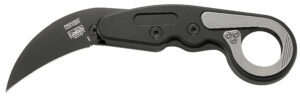 CRKT 4040 Provoke 2.41" Folding Hawkbill Plain Black TiN D2 Steel Blade/ Black Aluminum Handle Includes Pocket Clip