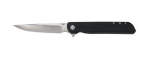 CRKT 3810 LCK +  Large 3.62" Folding Drop Point Plain Satin 8Cr13MoV SS Blade/ Black GRN Handle Includes Pocket Clip