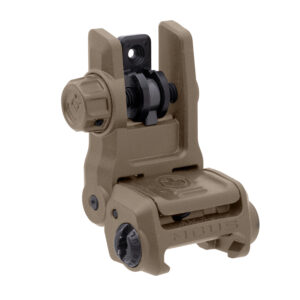 Magpul MAG1167-FDE MBUS 3 Sight Rear Flat Dark Earth Flip Up for AR-10/AR-15/M4/M16/M110/SR-25