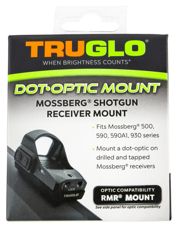 TruGlo TGTG8955M2 Shotgun Receiver Mount  Black Mossberg Trijicon RMR