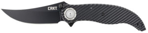 CRKT 2640 Clever Girl 4.10" Folding Plain Black Powder Coated D2 Steel Blade/ Black G10 Handle Includes Pocket Clip