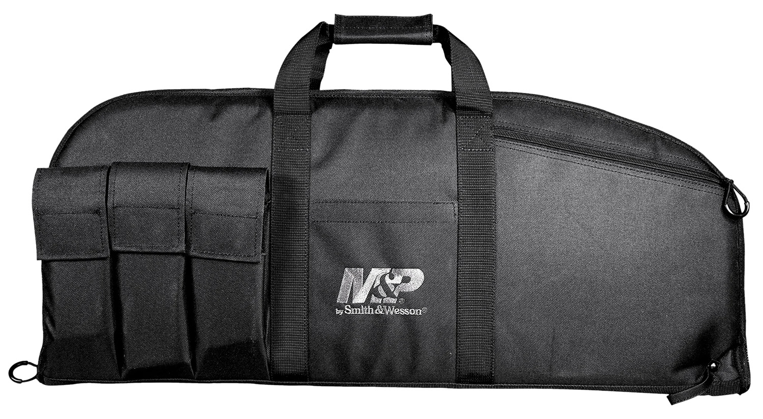 M&P Accessories 110016 Duty Series Large Case 45" Black 5 Exterior Mag Pouches for Rifle/Shotgun