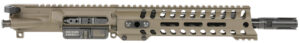 Patriot Ordnance Factory  Minuteman Complete Upper 5.56x45mm NATO 10.50" Black Nitride Barrel Aluminum Patriot Brown Receiver 9" M-LOK Handguard Lo Pro DI Gas Block (Mid Length)