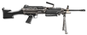 FN 46100169 M249S  5.56x45mm NATO 18.50" Barrel 30+1 Mag Or 200rd Belt Capacity, Black  Fixed Hydraulic Buffer Stock, Non-Slip Buttplate, Optics Ready