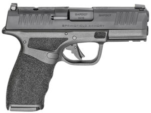 Springfield Armory HCP9379BOSP Hellcat Pro OSP 9mm Luger 15+1 3.70" Black Melonite Optic Ready/Serrated Slide, Black Polymer Frame w/Picatinny Rail, Black Polymer w/Adaptive Texture Grips Right Hand