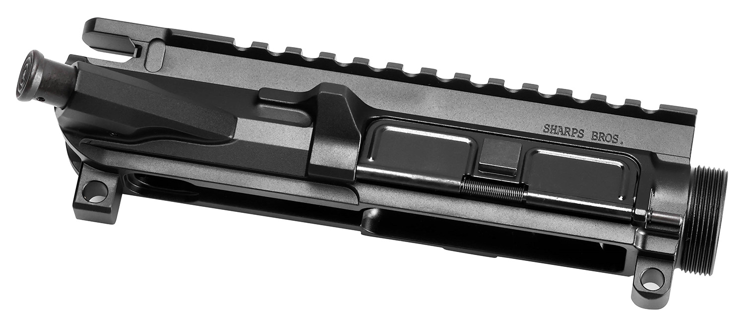 Sharps Bros SBUR04 Billet Upper Upper Receiver, 7075-T6 Aluminum w/Mil-Spec Anodized Finish, Stripped w/Forward Assist & Dust Cover For .223/5.56/.224 Valkyrie/300 BLK/6.5 Grendel Caliber AR-15