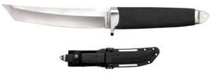 Cold Steel CS-35AB San Mai Master 6" Fixed Tanto Plain Satin VG-10 San Mai Blade/Black Textured/Oval Kray-Ex Handle Includes Sheath