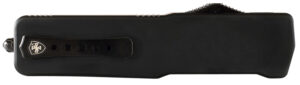 Templar Knife LABR321 Premium LW  Large 3.50" OTF Drop Point Plain Black Oxide Stonewashed D2 Steel Blade, 5.25" Black Aluminum Handle
