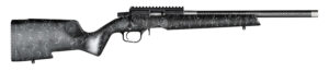 Christensen Arms 8011201400 Ranger  Full Size 17 HMR 9+1, 18" Black Carbon Fiber Threaded Barrel, Black Anodized Aluminum Receiver, Black w/Gray Webbing Fixed w/Aluminum Pillars Stock