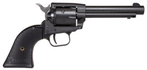 Heritage Mfg SRR22BS4PG Rough Rider  22 LR 6 Shot, 4.75" Black Satin Steel Barrel, Frame & Cylinder, Black Polymer Grip, Manual Thumb Safety, Exposed Hammer