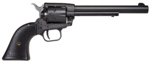 Heritage Mfg SRR22BS6PG Rough Rider  22 LR 6 Shot, 6.50" Black Satin Steel Barrel, Frame & Cylinder, Black Star Polymer Grip, Manual Thumb Safety, Exposed Hammer