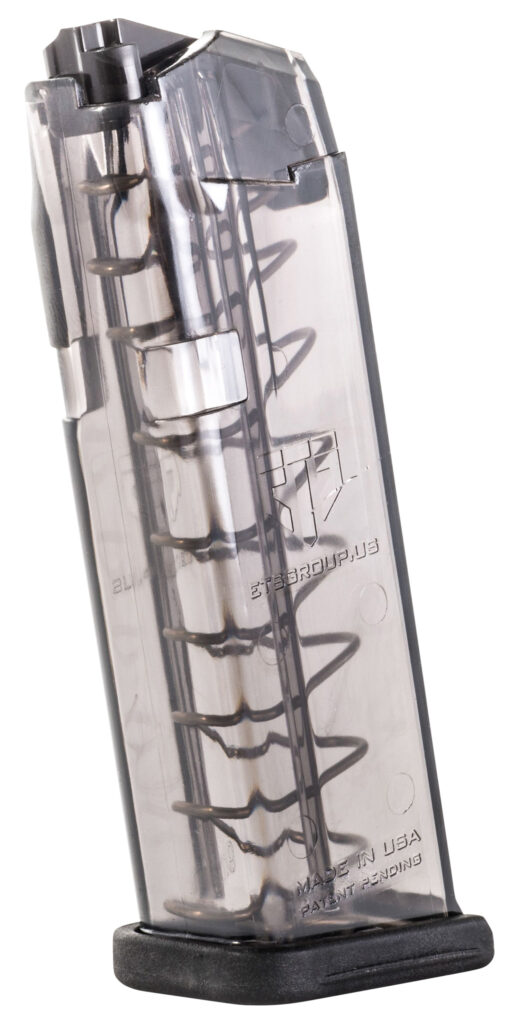 ETS Group SMKGLK1910 Pistol Mags 10rd Limited 9mm Luger Compatible w/ Glock 19/26 Smoke Polymer