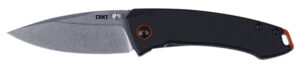 CRKT 2522 Tuna Compact 2.73" Plain Stonewashed 8Cr13MoV SS Blade, Black G10/SS Handle, Includes Pocket Clip