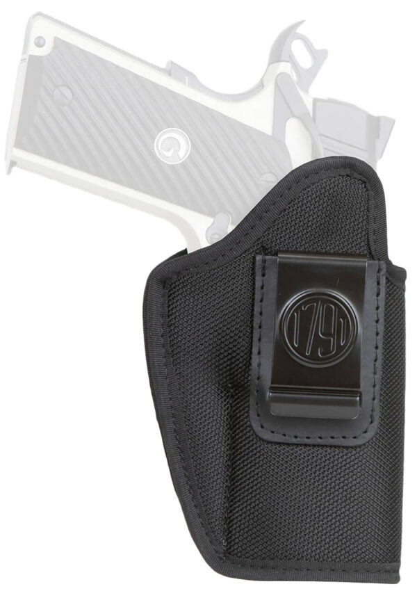1791 Gunleather PNIWB4BLKL Premium Nylon  IWB Size 04 Black Ballistic Nylon Clip-On Left Hand