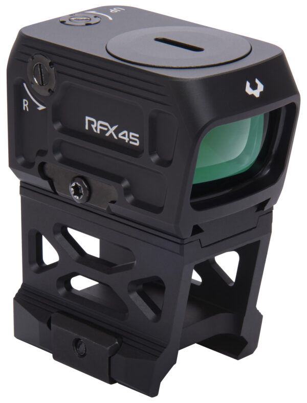 Viridian 9810060 RFX45  Black Anodized 1 x 24 mm x 15.5 mm 5 MOA Green Dot ACRO/Picatinny High 1/3 Cowitness Mount
