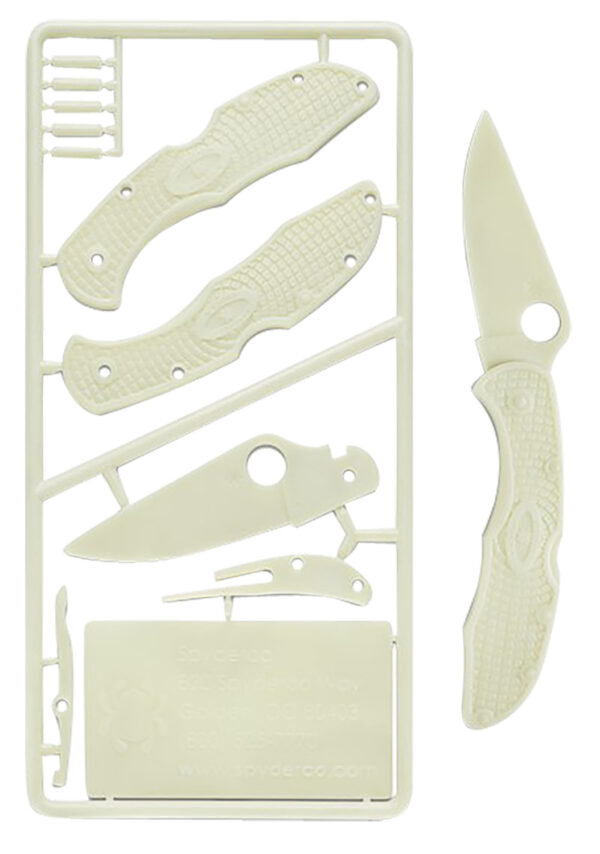 Spyderco PLKIT1 Delica 4 Plastic Kit For Children Ages 7+ Glow-In-The-Dark Plastic