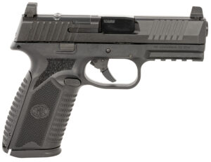 FN 66101381 510 MRD Full Size 10mm Auto 10+1, 4.10" Black Target Crown Steel Barrel, Black PVD Optic Cut/Serrated Steel Slide & Polymer Frame w/Picatinny Rail, Ambidextrous