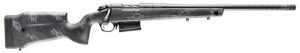 Bergara Rifles B14SM759CF B-14 Crest 6.5 PRC 3+1 20" Sniper Gray Cerakote #5 Contour Threaded Barrel, Sniper Gray Cerakote Steel Receiver, Black & Gray Sponge Fixed Carbon Fiber Stock