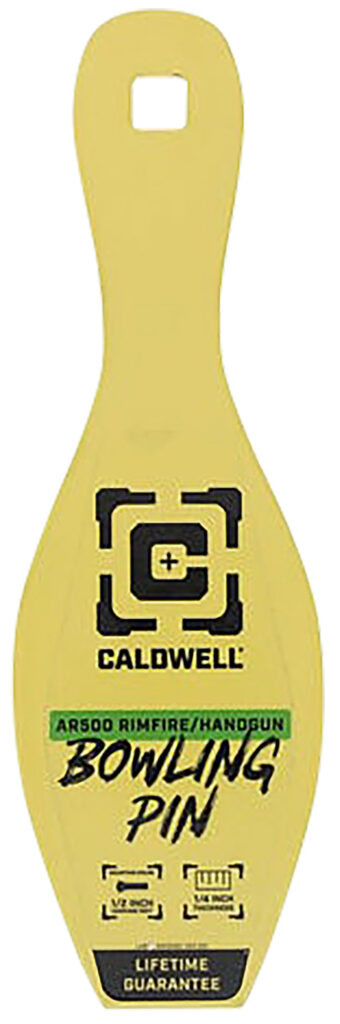 Caldwell 4002312   Rimfire/Handgun Yellow AR500 Steel Bowling Pin 1/4" Thick