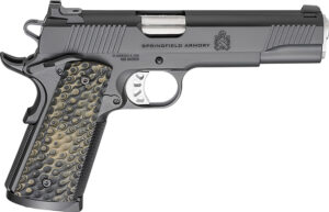 Springfield Armory PC9125 1911 TRP 45 ACP 8+1 5" Stainless Match Grade Barrel, Black Cerakote Serrated Carbon Steel Slide & Frame w/Beavertail, VZ Hydra G10 Grip