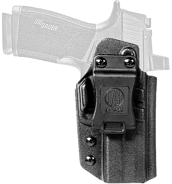 1791 Gunleather TACIWBP365XMBLKR Tactical  IWB Black Kydex Compatible w/ P365-X MACRO Belt Clip Right Hand