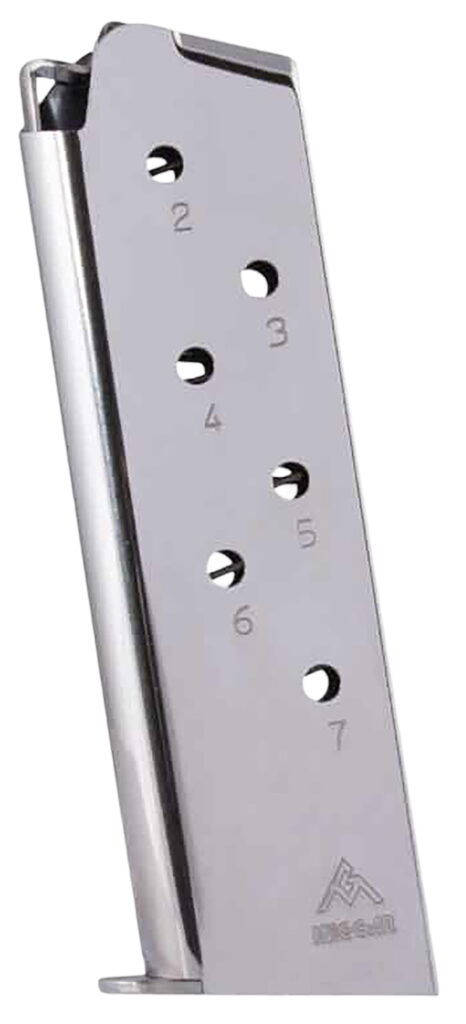 Mec-Gar MGCG4507N   7rd 45 ACP Fits Colt Govt 1911 Nickel Stainless Steel