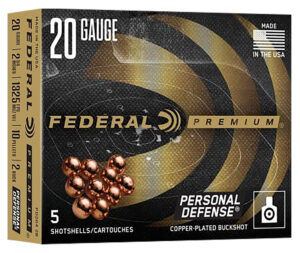 Federal PD2042B Premium  20Gauge 2.75" 2BuckShot 5 Per Box/10 Case