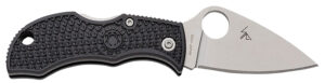 Spyderco MBKLFP Manbug  1.90" Stonewashed VG-10 SS Blade/ Black Textured FRN Handle
