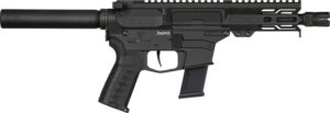 CMMG 45AE70FAB Banshee MKG 45 ACP 13+1 5" Black Nitride Medium Taper Threaded Barrel, EML 4" M-LOK Handguards, Black Armor Cerakote Aluminum Picatinny Rail Receiver, Pistol Tube, CMMG Zeroed Grips