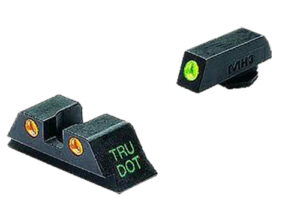 Meprolight USA 102223301 Tru-Dot Sight Set Green Tritium Front/Orange Tritium Rear, Compatible w/Glock 10mm/45 ACP