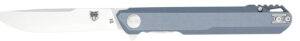 CobraTec Knives CTMONGRY Monarch 3.50" Folding Plain Satin D2 Steel Blade, 4.75" Gray G10 Handle