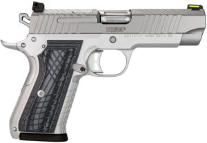 Kimber Mfg.,inc 3100013 KDS9C  9mm 10+1 4.09" KimPro Silver  Front and Rear Serrations Stainless Steel Slide Gray and Black G10 Crosshatch Grip