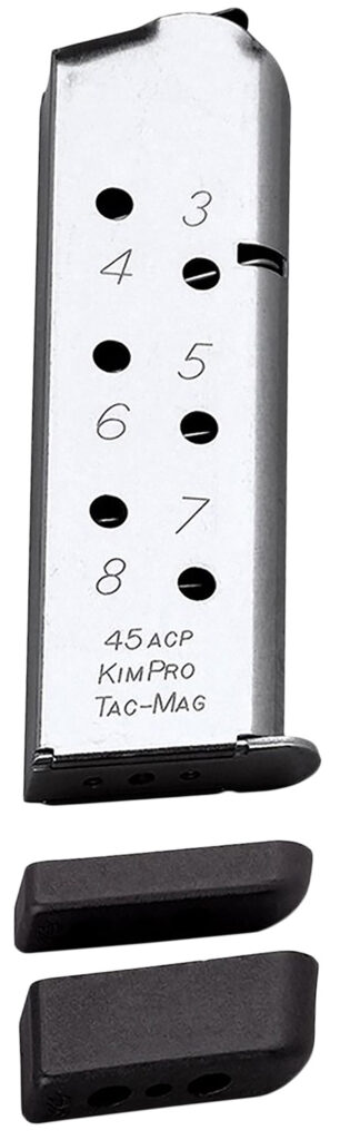 Kimber Mfg.,inc 1100721A Tac-Mag  8rd 45 ACP Silver Stainless Steel
