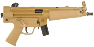 HK 810010799mm Luger 10+1 8.86" Black Navy-Style Threaded Barrel, Flat Dark Earth Receiver, FDE Polymer Grip, 2 Magazines