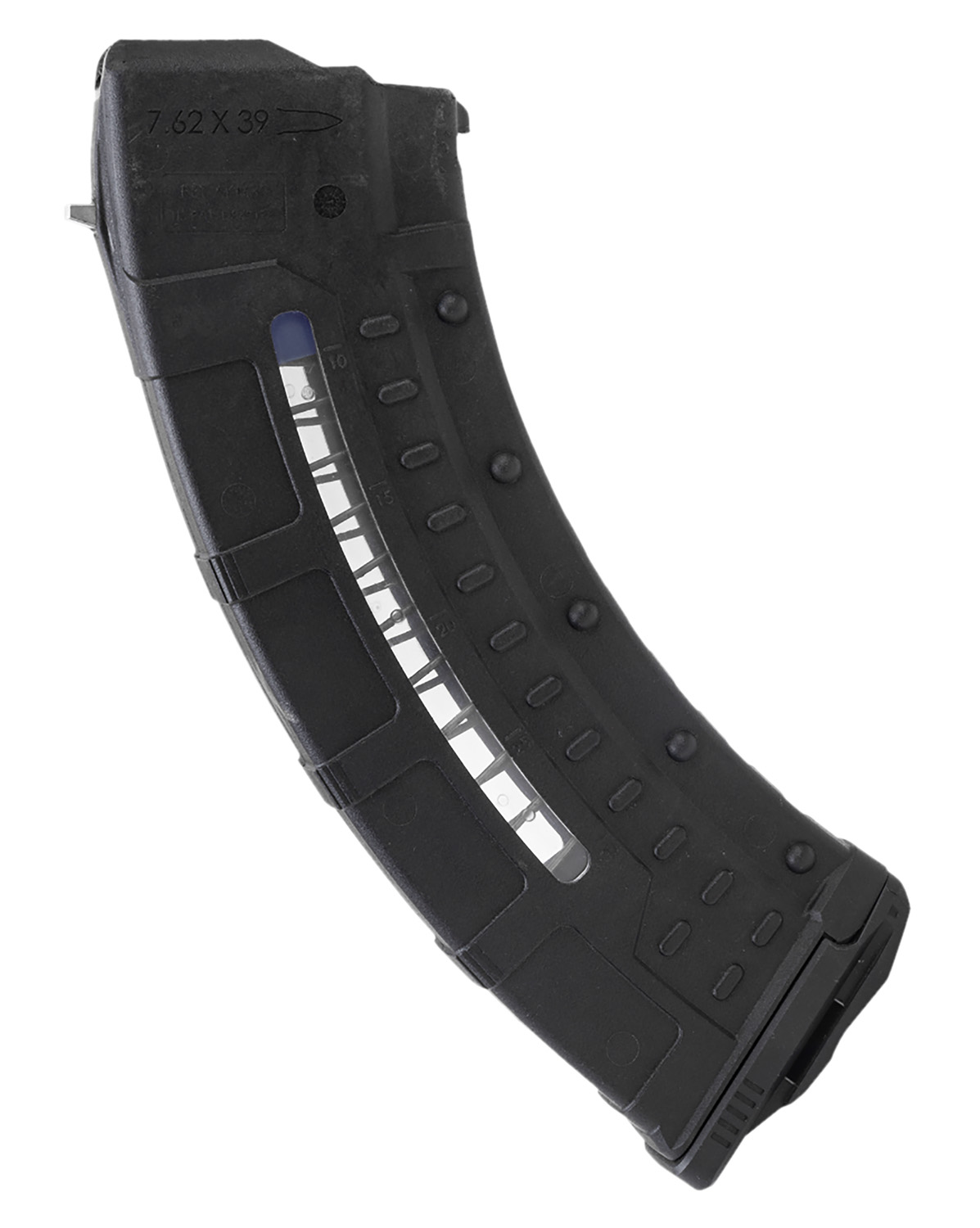 Leapers RBTAKM30 30rd Windowed 7.62x39mm Black Polymer/Steel